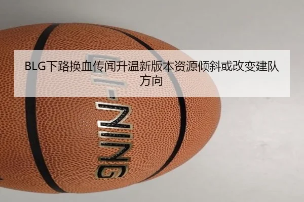 BLG下路换血传闻升温新版本资源倾斜或改变建队方向